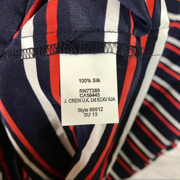 J. Crew Striped Silk Dress NWT - Picture 5 of 6
